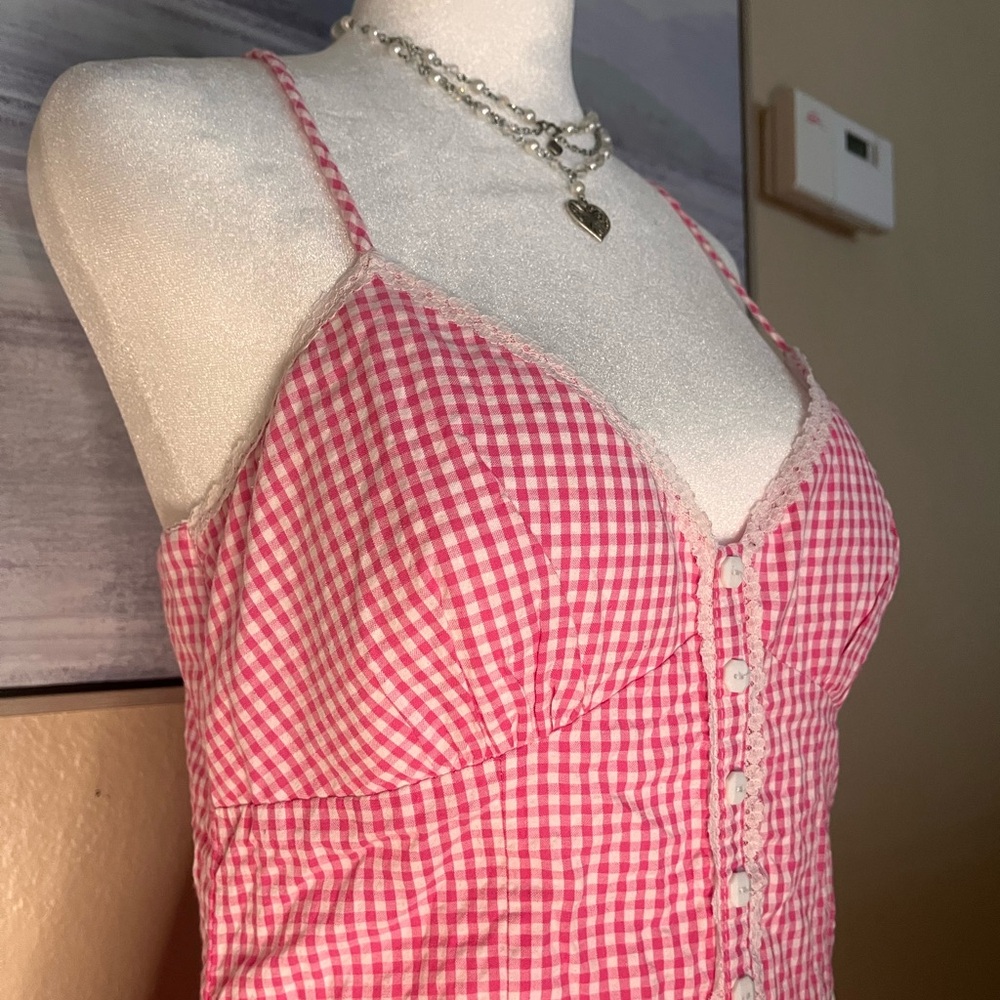 City Triangles Pink Gingham Vintage Dress